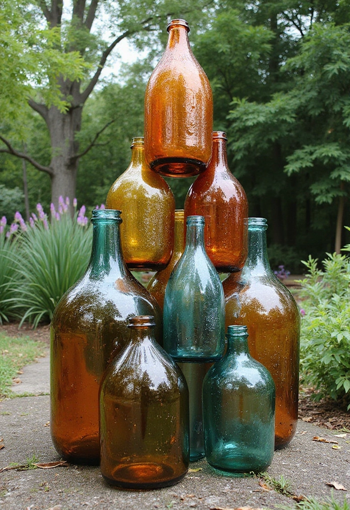 25 Big Glass Jug Decor Ideas for Farmhouse and Vintage Homes 21 25 Big Glass Jug Decor Ideas for Farmhouse and Vintage Homes - 11. Artistic Sculpture
