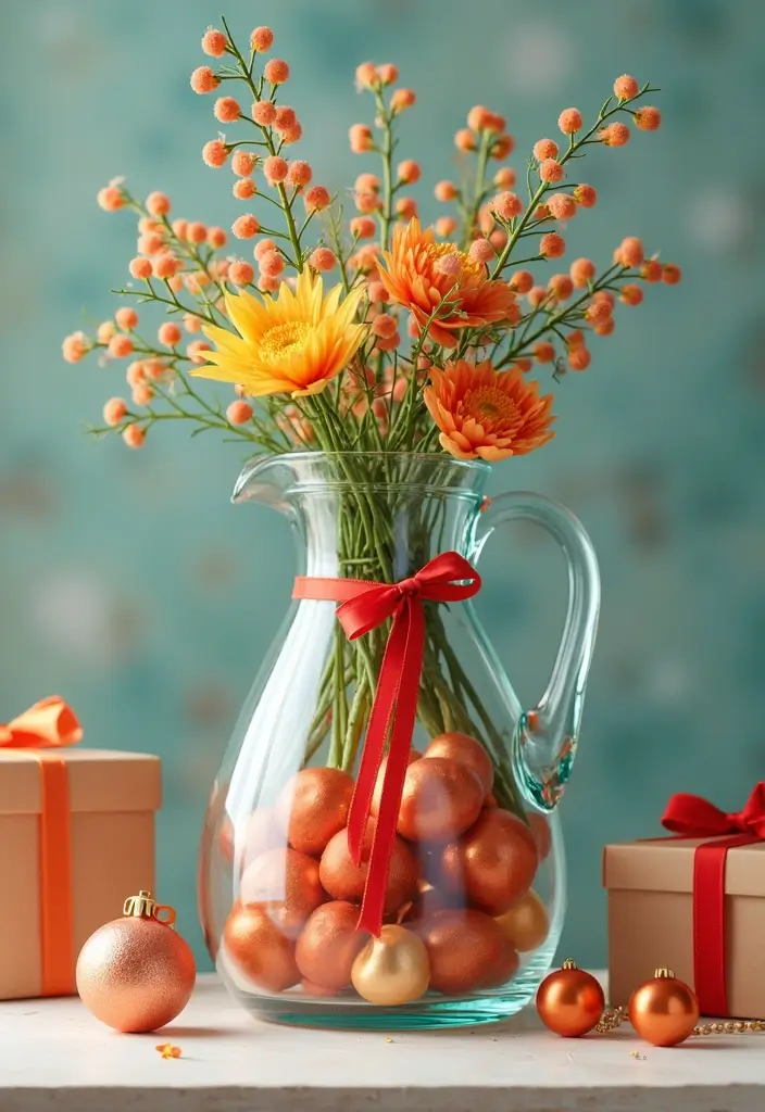 25 Big Glass Jug Decor Ideas for Farmhouse and Vintage Homes 43 25 Big Glass Jug Decor Ideas for Farmhouse and Vintage Homes - 19. Memorable Gift Wrapping