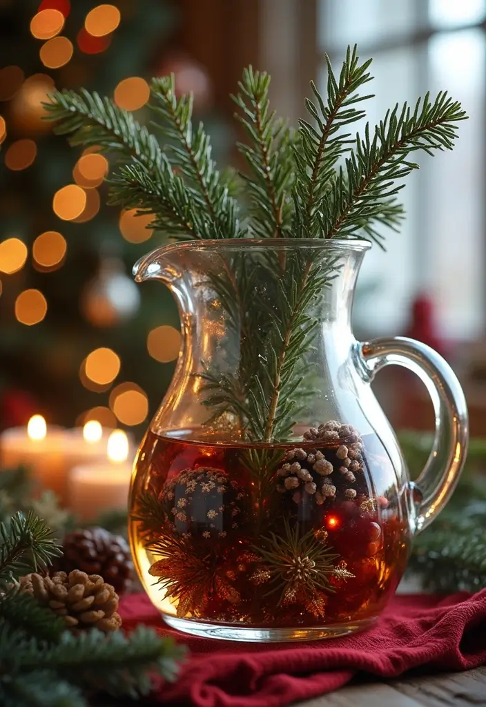 25 Big Glass Jug Decor Ideas for Farmhouse and Vintage Homes 11 25 Big Glass Jug Decor Ideas for Farmhouse and Vintage Homes - 5. Holiday Centerpiece