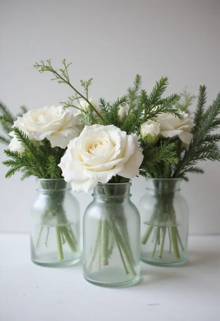 25 Christmas Glass Vase Decor Ideas for Festive Homes - 13. DIY Frosted Glass Decor