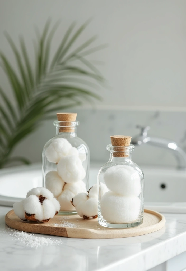 25 Clear Glass Bottle Decor Ideas for Minimalist Interiors 52 25 Clear Glass Bottle Decor Ideas for Minimalist Interiors - 10. Bathroom Accessories