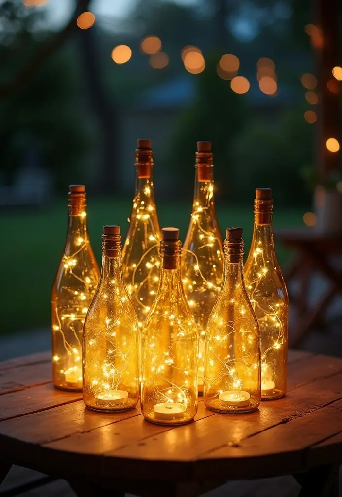25 Clear Glass Bottle Decor Ideas for Minimalist Interiors 8 25 Clear Glass Bottle Decor Ideas for Minimalist Interiors - 2. DIY Bottle Lanterns