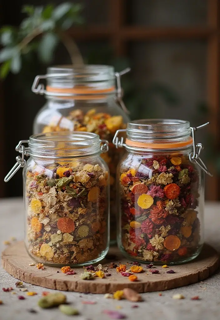 25 Creative Ideas for What to Put in Glass Jars for Stylish Home Decor 49 25 Creative Ideas for What to Put in Glass Jars for Stylish Home Decor - 11. Scented Potpourri