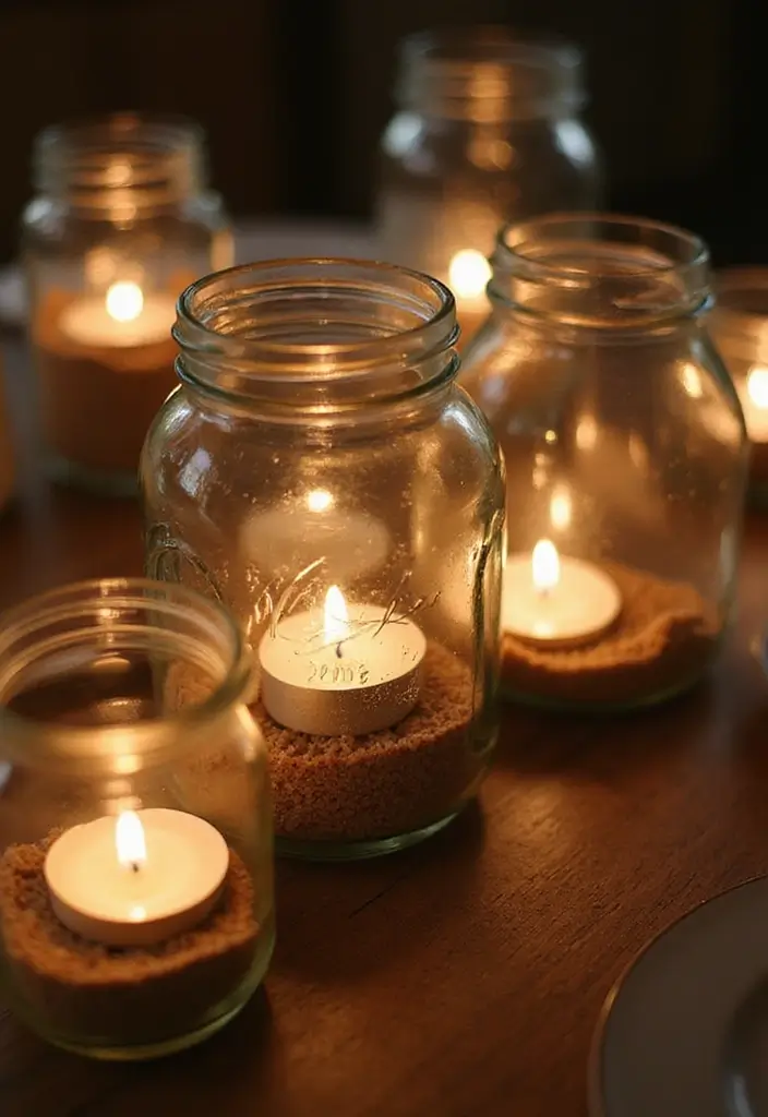 25 Creative Ideas for What to Put in Glass Jars for Stylish Home Decor 18 25 Creative Ideas for What to Put in Glass Jars for Stylish Home Decor - 4. Upcycled Candle Holders