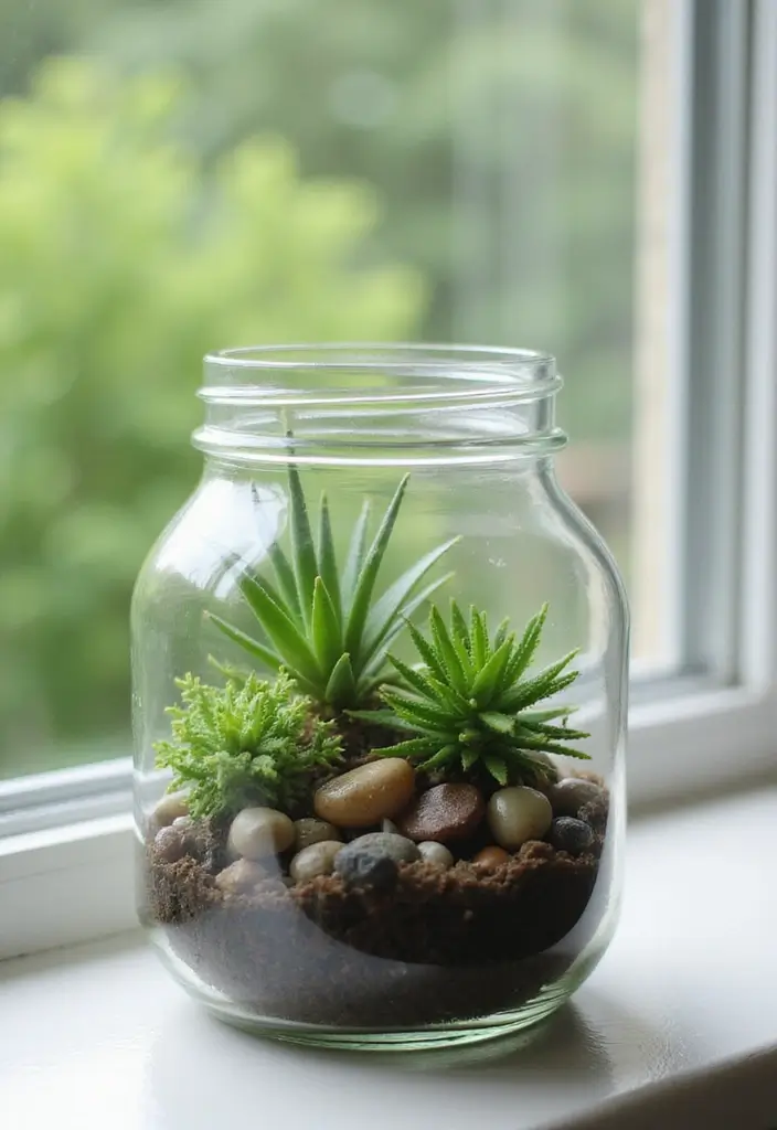 25 Creative Ideas for What to Put in Glass Jars for Stylish Home Decor 32 25 Creative Ideas for What to Put in Glass Jars for Stylish Home Decor - 6. Terrarium Delights