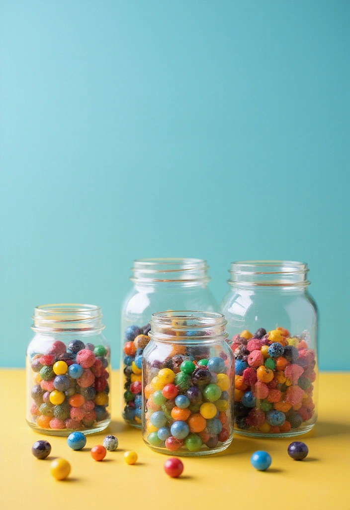 25 Creative Ideas for What to Put in Glass Jars for Stylish Home Decor 34 25 Creative Ideas for What to Put in Glass Jars for Stylish Home Decor - 8. Colorful Beads and Marbles