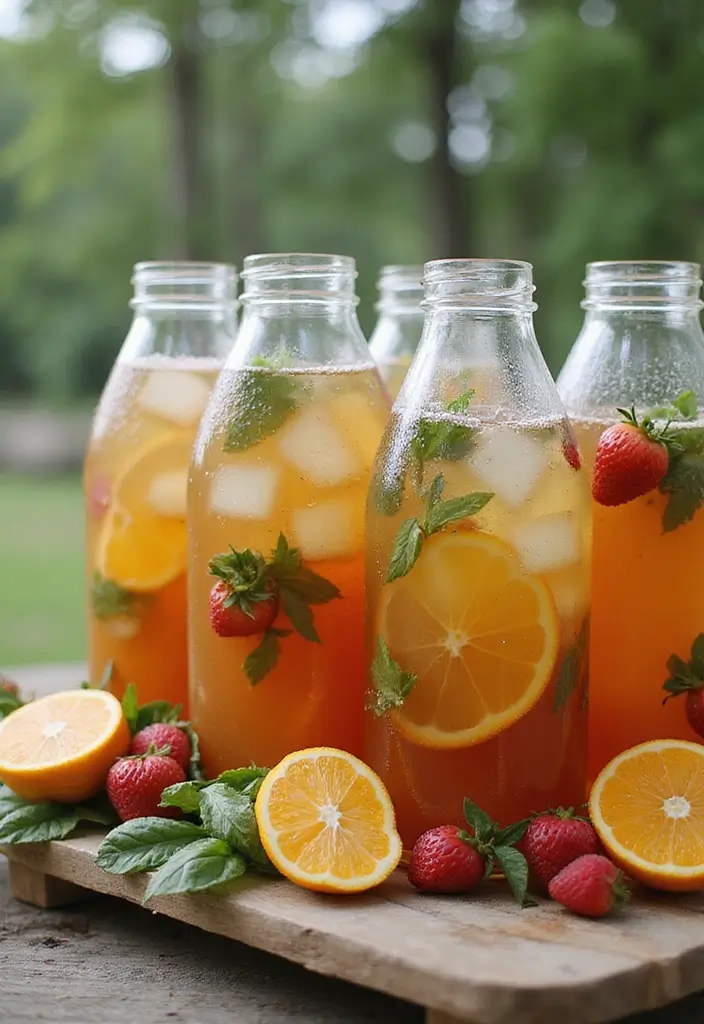 25 DIY Glass Bottle Wedding Decor Ideas That Guests Will Love - 12. Glass Bottle Beverage Dispensers