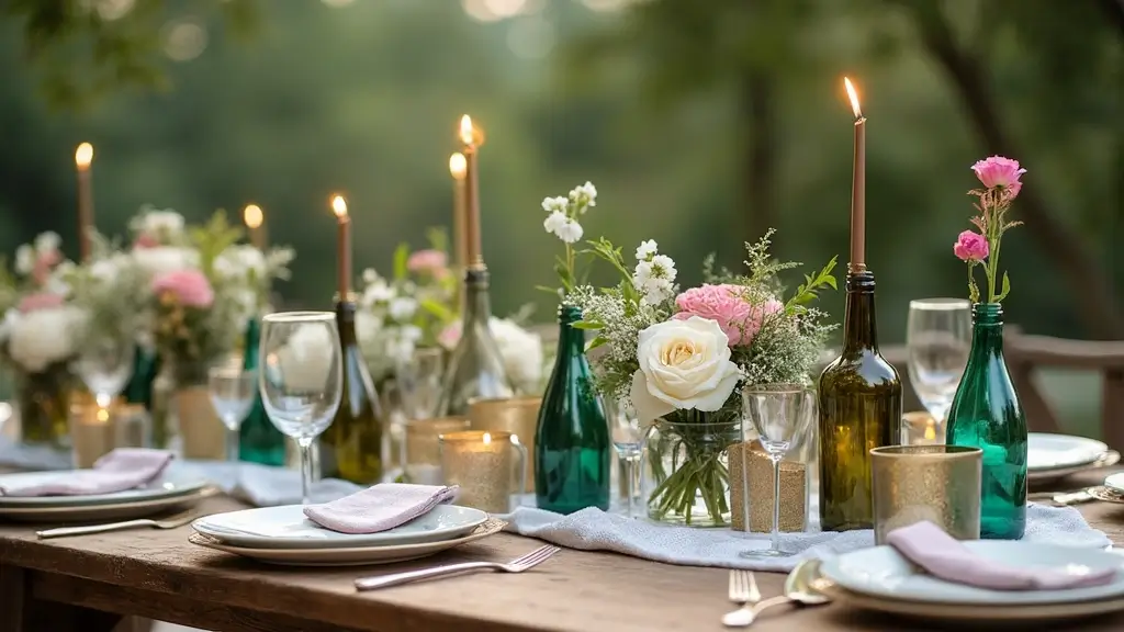 25 DIY Glass Bottle Wedding Decor Ideas That Guests Will Love