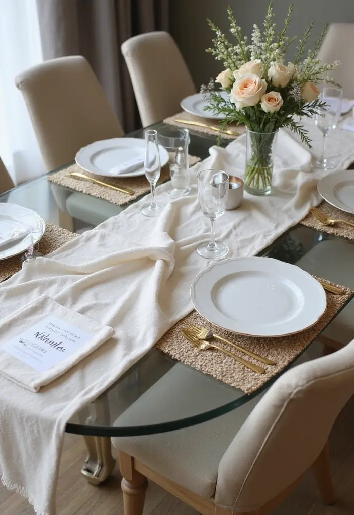 25 Dining Room Decor Ideas with a Modern Glass Table 51 25 Dining Room Decor Ideas with a Modern Glass Table - 11. Elegant Linens