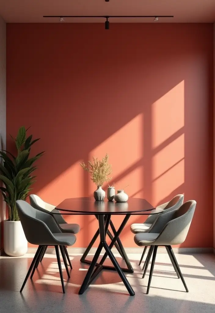 25 Dining Room Decor Ideas with a Modern Glass Table 55 25 Dining Room Decor Ideas with a Modern Glass Table - 15. Bold Wall Colors
