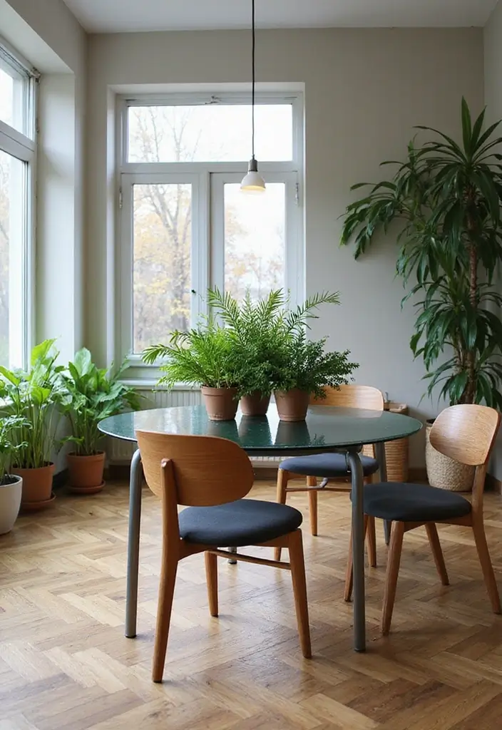 25 Dining Room Decor Ideas with a Modern Glass Table 68 25 Dining Room Decor Ideas with a Modern Glass Table - 22. Plant Life