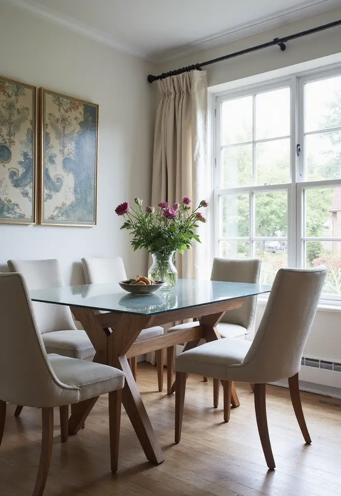 25 Dining Room Decor Ideas with a Modern Glass Table 76 25 Dining Room Decor Ideas with a Modern Glass Table - 24. Create Zones