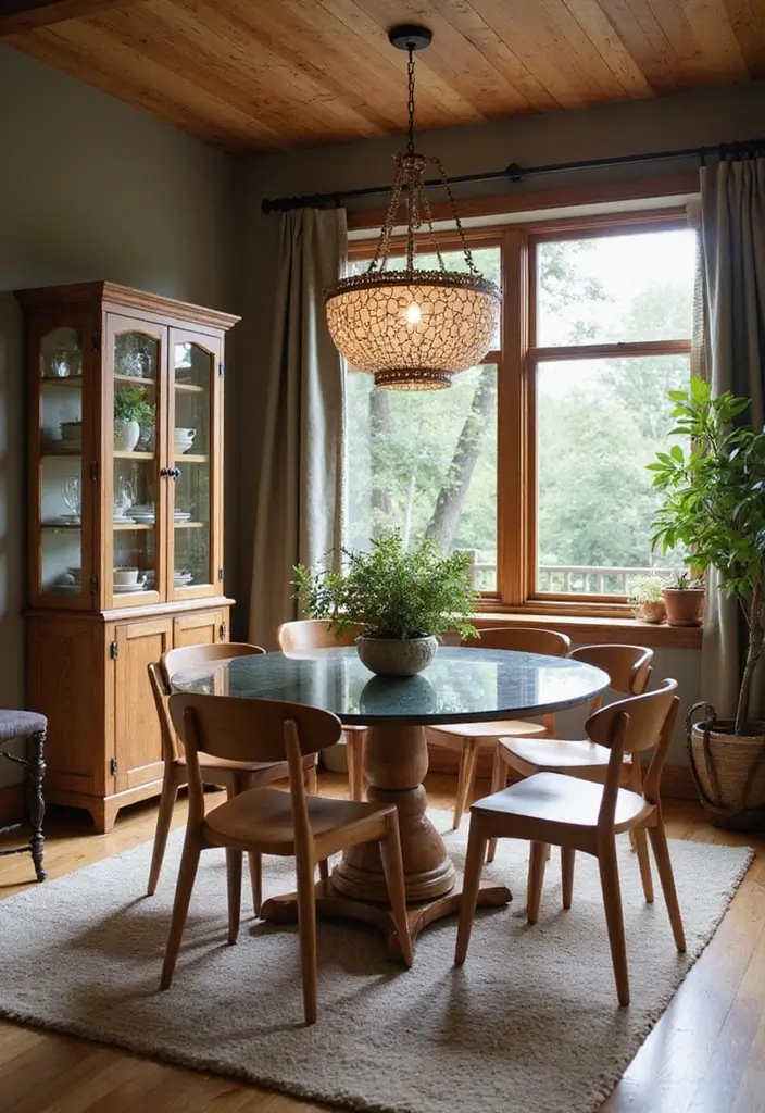 25 Dining Room Decor Ideas with a Modern Glass Table 81 25 Dining Room Decor Ideas with a Modern Glass Table - 25. Embrace Rustic Charm