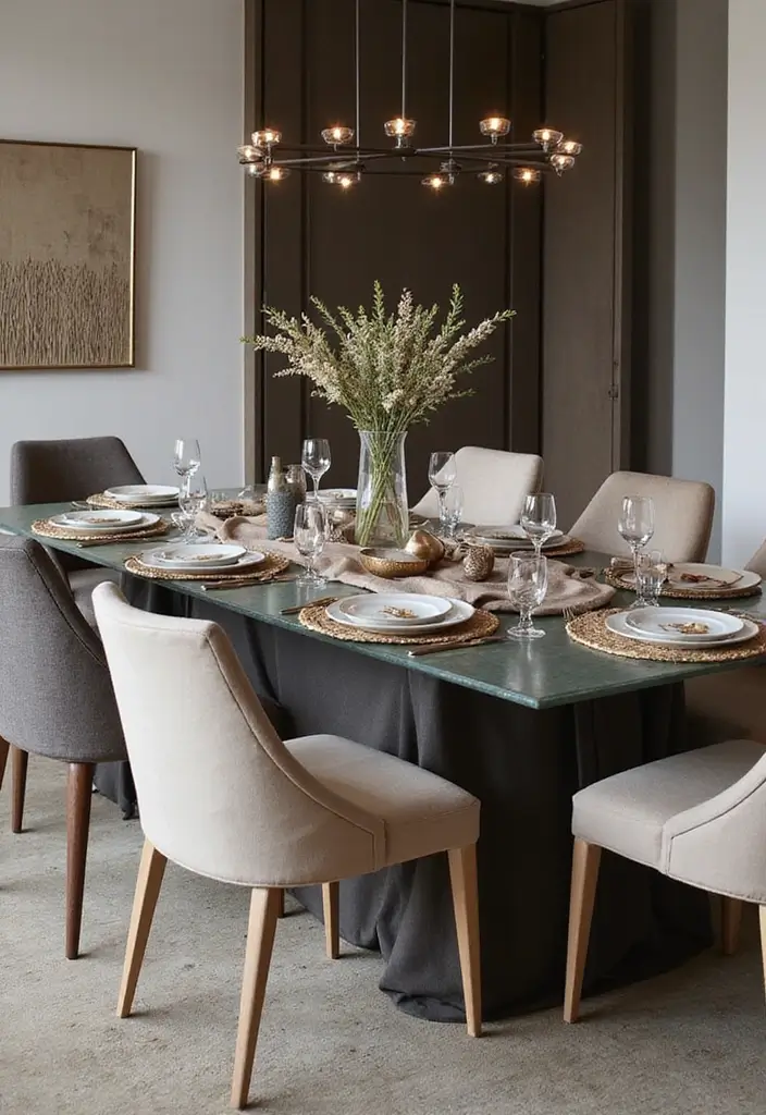 25 Dining Room Decor Ideas with a Modern Glass Table 21 25 Dining Room Decor Ideas with a Modern Glass Table - 5. Layered Textures