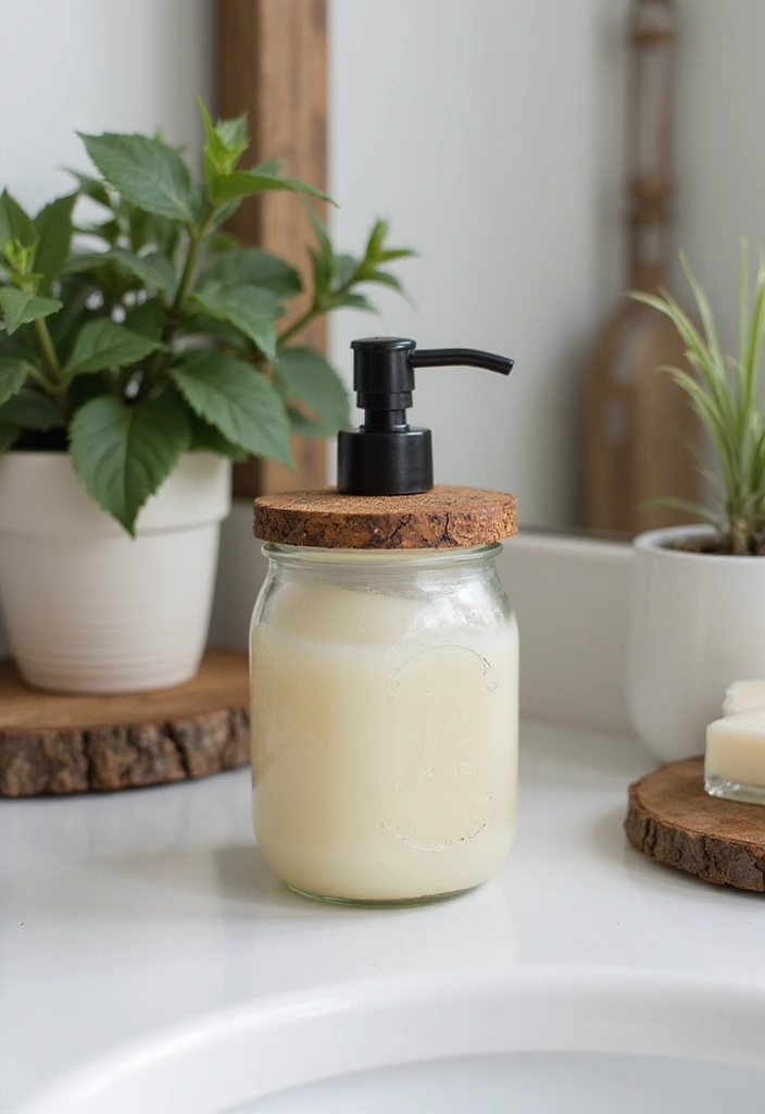 25 Easy Crafts with Glass Jars to Add Rustic Charm to Your Home 73 25 Easy Crafts with Glass Jars to Add Rustic Charm to Your Home - 19. Glass Jar Soap Dispenser