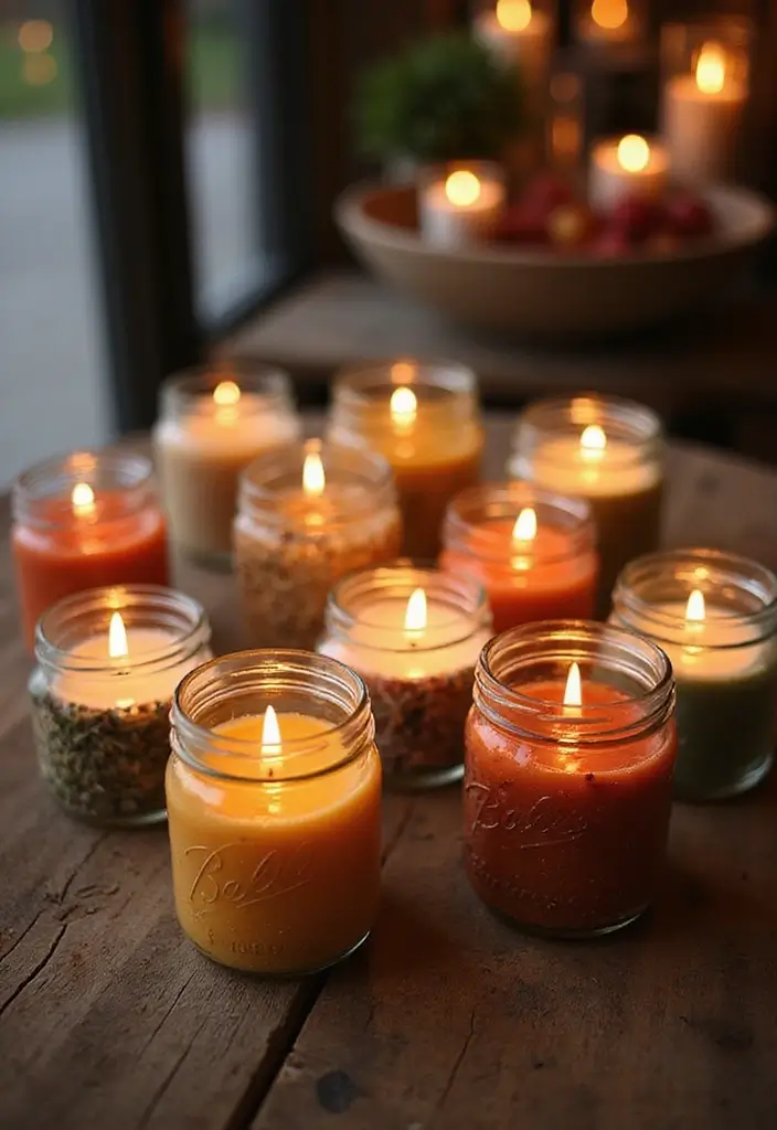 25 Easy Crafts with Glass Jars to Add Rustic Charm to Your Home 8 25 Easy Crafts with Glass Jars to Add Rustic Charm to Your Home - 2. Mason Jar Candles