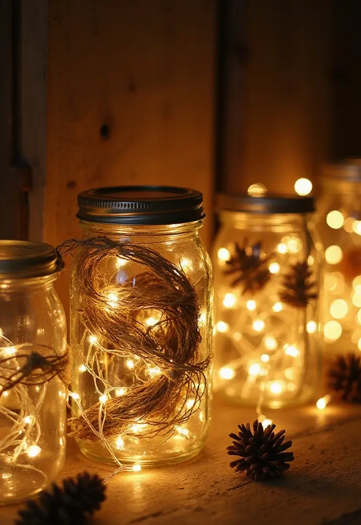 25 Easy Crafts with Glass Jars to Add Rustic Charm to Your Home 15 25 Easy Crafts with Glass Jars to Add Rustic Charm to Your Home - 3. Jar Fairy Lights