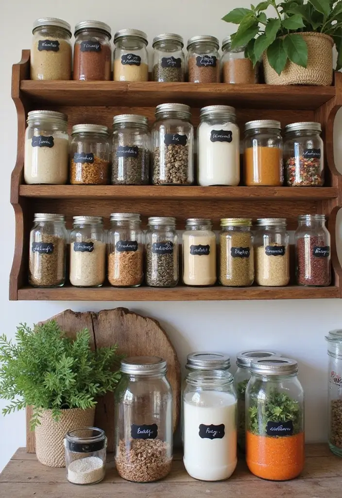 25 Easy Crafts with Glass Jars to Add Rustic Charm to Your Home 18 25 Easy Crafts with Glass Jars to Add Rustic Charm to Your Home - 4. Upcycled Jar Storage