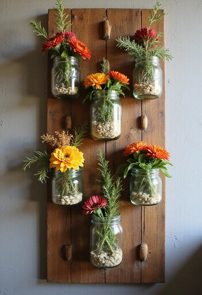 25 Easy Crafts with Glass Jars to Add Rustic Charm to Your Home 36 25 Easy Crafts with Glass Jars to Add Rustic Charm to Your Home - 8. Glass Jar Wall Art