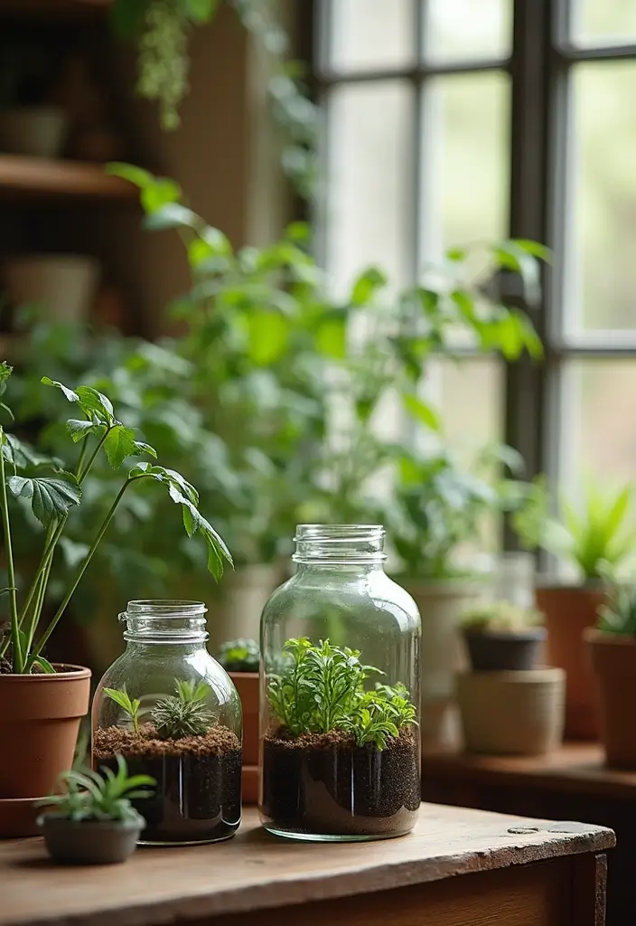 25 Farmhouse Decor Ideas Using Glass Jugs and Greenery 53 25 Farmhouse Decor Ideas Using Glass Jugs and Greenery - 17. Create a Greenhouse Feel