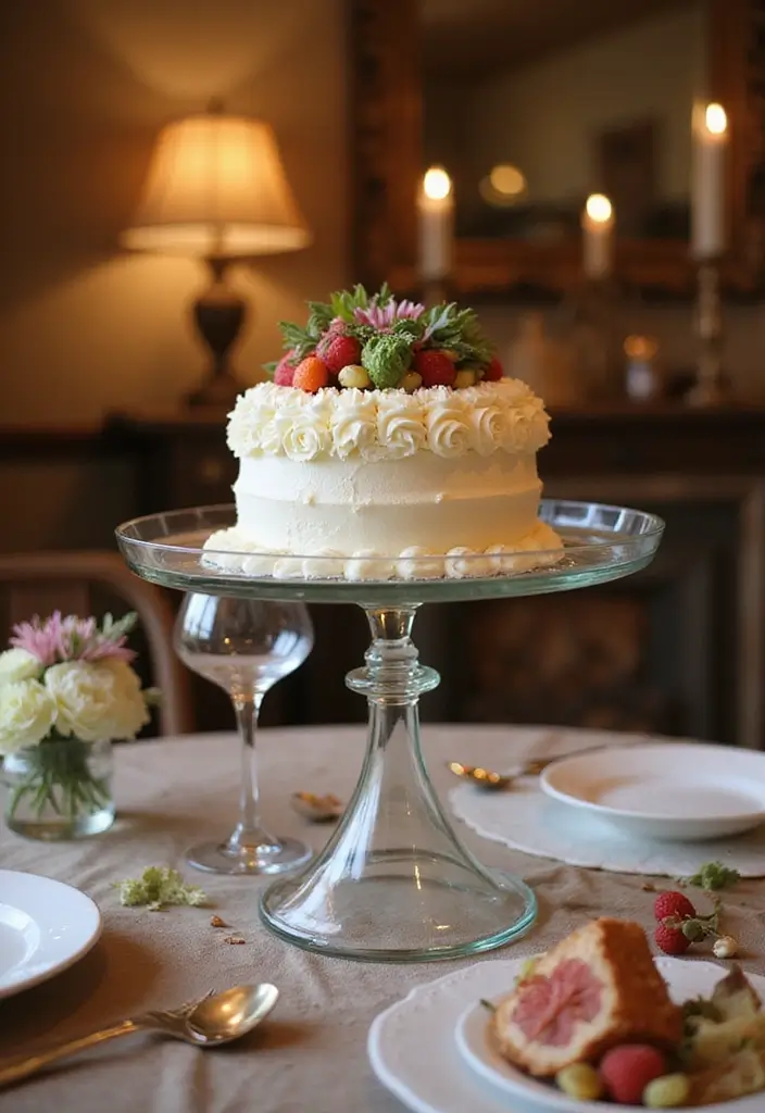 25 Glass Bottle Decor Ideas for Simple and Elegant Styling 92 25 Glass Bottle Decor Ideas for Simple and Elegant Styling - 24. Glass Bottle Cake Stands