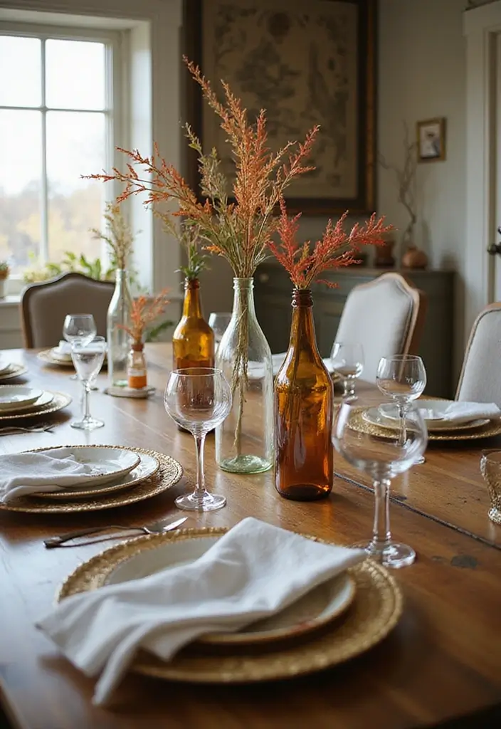 25 Glass Bottle Room Decor Ideas for a Soft Aesthetic Vibe 46 25 Glass Bottle Room Decor Ideas for a Soft Aesthetic Vibe - 10. Decorative Bottle Centerpieces