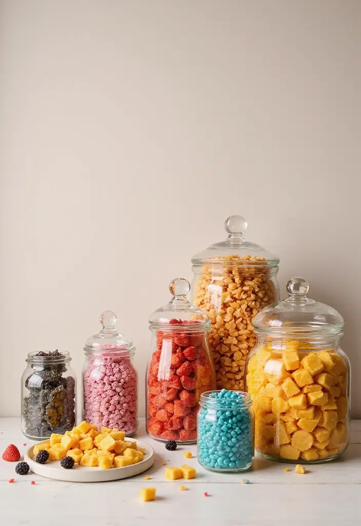 25 Glass Bottle Room Decor Ideas for a Soft Aesthetic Vibe 94 25 Glass Bottle Room Decor Ideas for a Soft Aesthetic Vibe - 24. Glass Bottle Display Jars