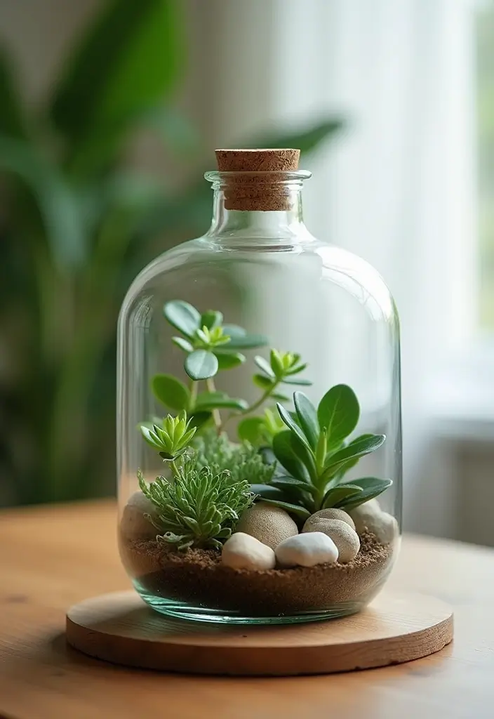 25 Glass Bottle Room Decor Ideas for a Soft Aesthetic Vibe 40 25 Glass Bottle Room Decor Ideas for a Soft Aesthetic Vibe - 8. Glass Bottle Terrariums