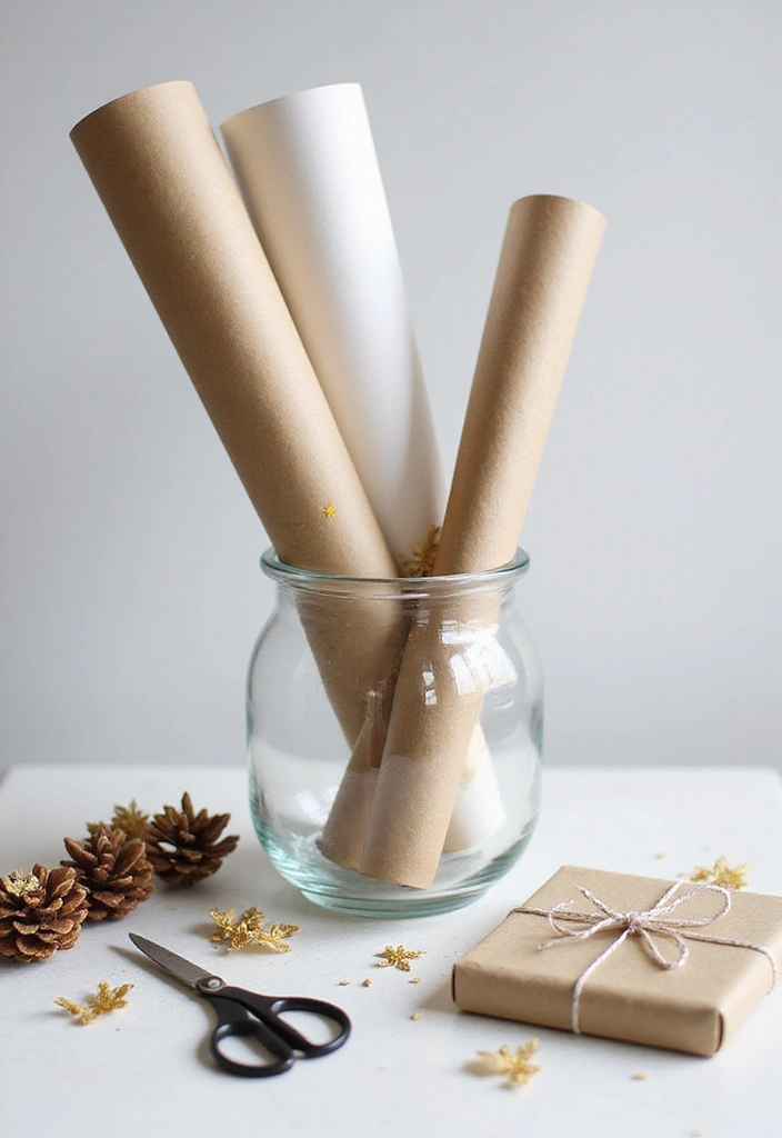 25 Glass Butter Churn Decor Ideas for a Rustic Country Touch 50 25 Glass Butter Churn Decor Ideas for a Rustic Country Touch - 16. Rustic Gift Wrap Holder
