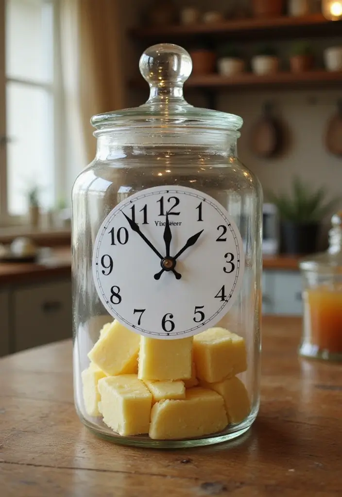 25 Glass Butter Churn Decor Ideas for a Rustic Country Touch 67 25 Glass Butter Churn Decor Ideas for a Rustic Country Touch - 19. Creative Wall Clock