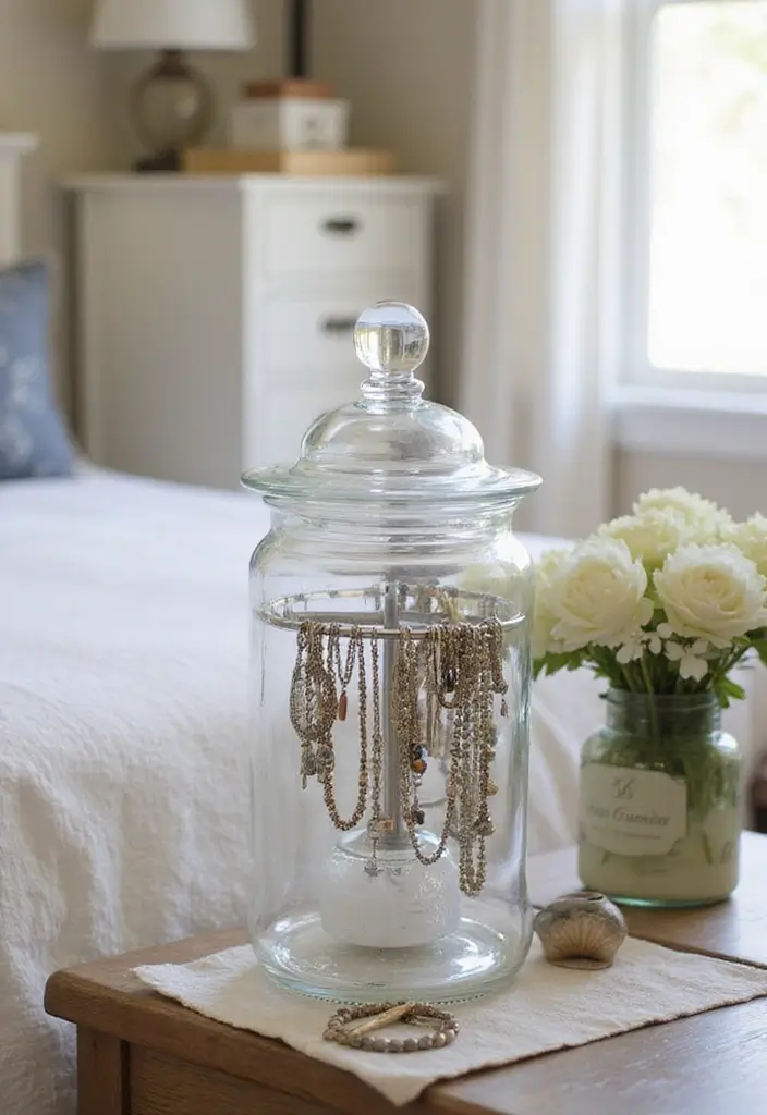 25 Glass Butter Churn Decor Ideas for a Rustic Country Touch 72 25 Glass Butter Churn Decor Ideas for a Rustic Country Touch - 22. Stylish Jewelry Organizer