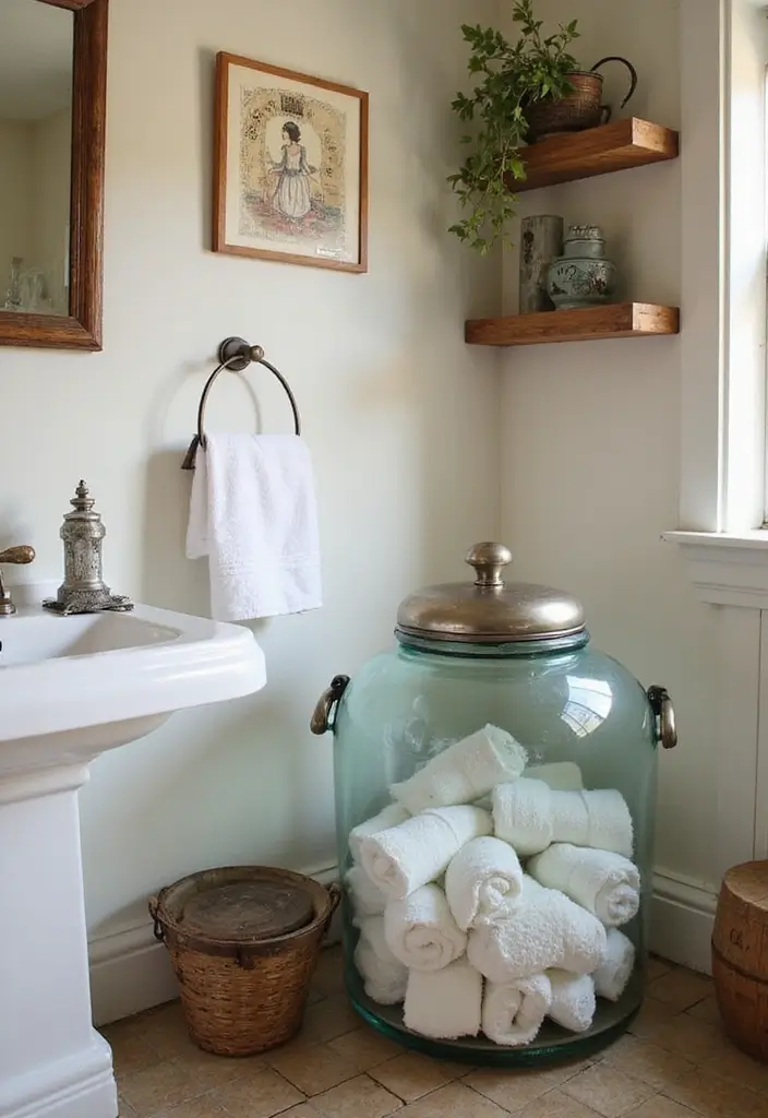 25 Glass Butter Churn Decor Ideas for a Rustic Country Touch 12 25 Glass Butter Churn Decor Ideas for a Rustic Country Touch - 6. Bathroom Decor Piece