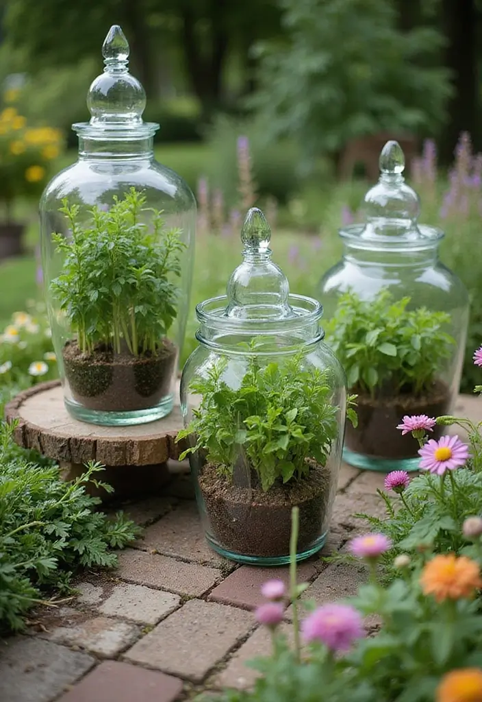 25 Glass Butter Churn Decor Ideas for a Rustic Country Touch 13 25 Glass Butter Churn Decor Ideas for a Rustic Country Touch - 7. Garden Decor