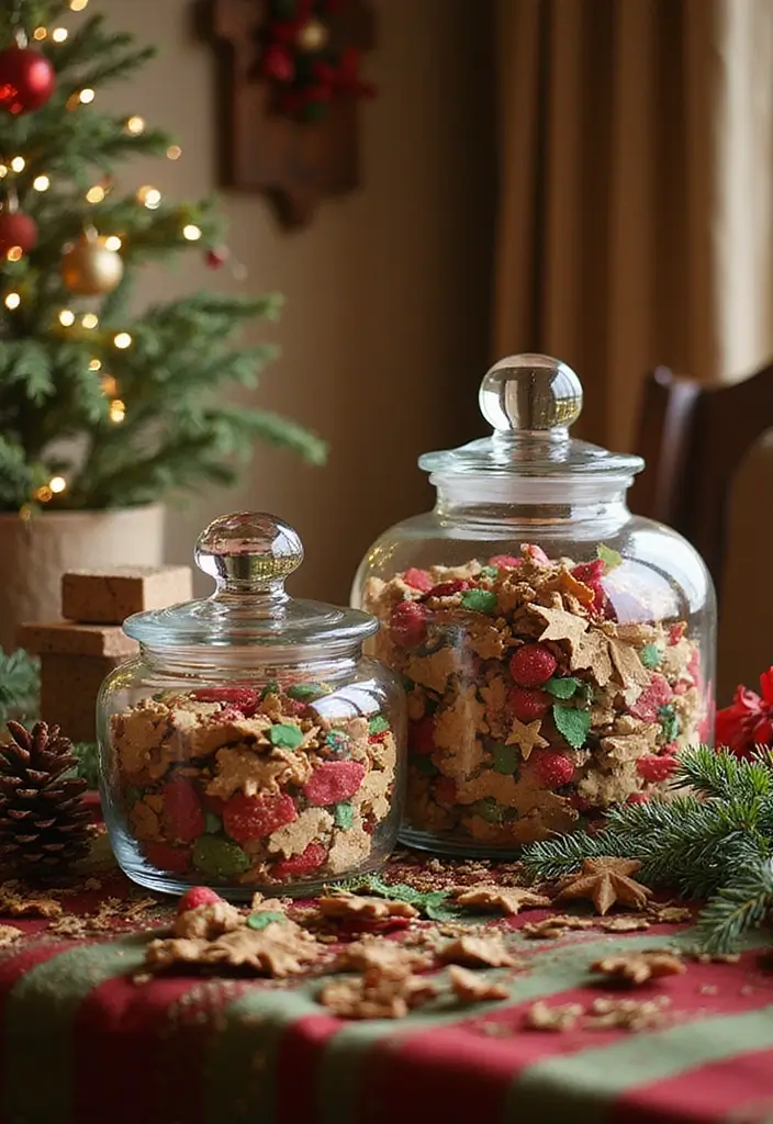25 Glass Canister Christmas Decor Ideas for Holiday Cheer 29 25 Glass Canister Christmas Decor Ideas for Holiday Cheer - 11. Holiday-themed Potpourri