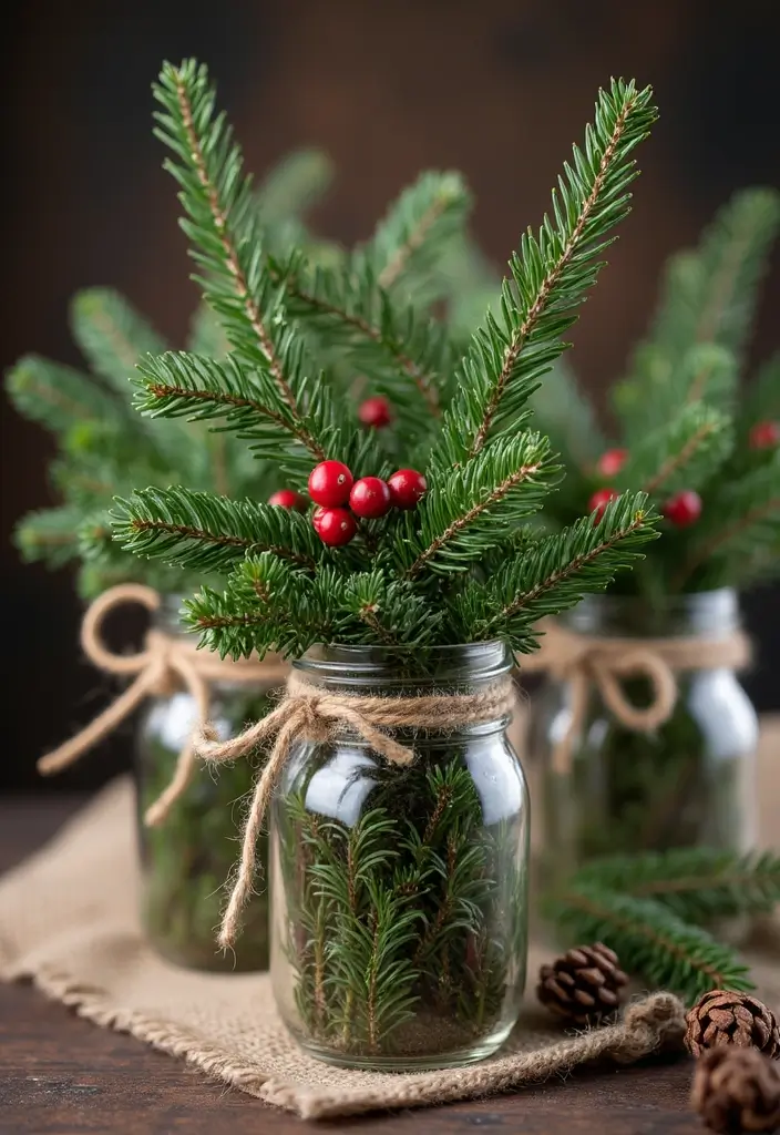 25 Glass Canister Christmas Decor Ideas for Holiday Cheer 9 25 Glass Canister Christmas Decor Ideas for Holiday Cheer - 3. Natural Greenery Touches