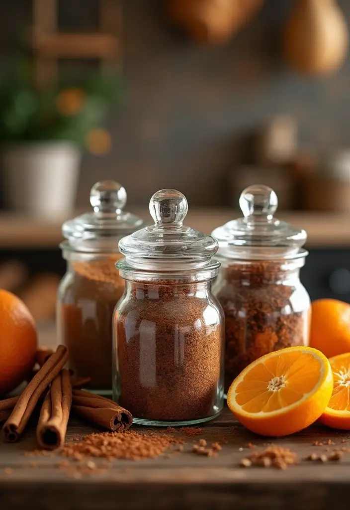 25 Glass Canister Christmas Decor Ideas for Holiday Cheer 21 25 Glass Canister Christmas Decor Ideas for Holiday Cheer - 5. Holiday Spice Canisters