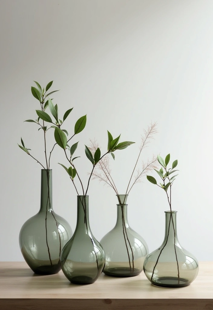 25 Glass Vase Centerpiece Ideas That Brighten Up Any Table - 11. Geometric Glass Vases for a Modern Touch