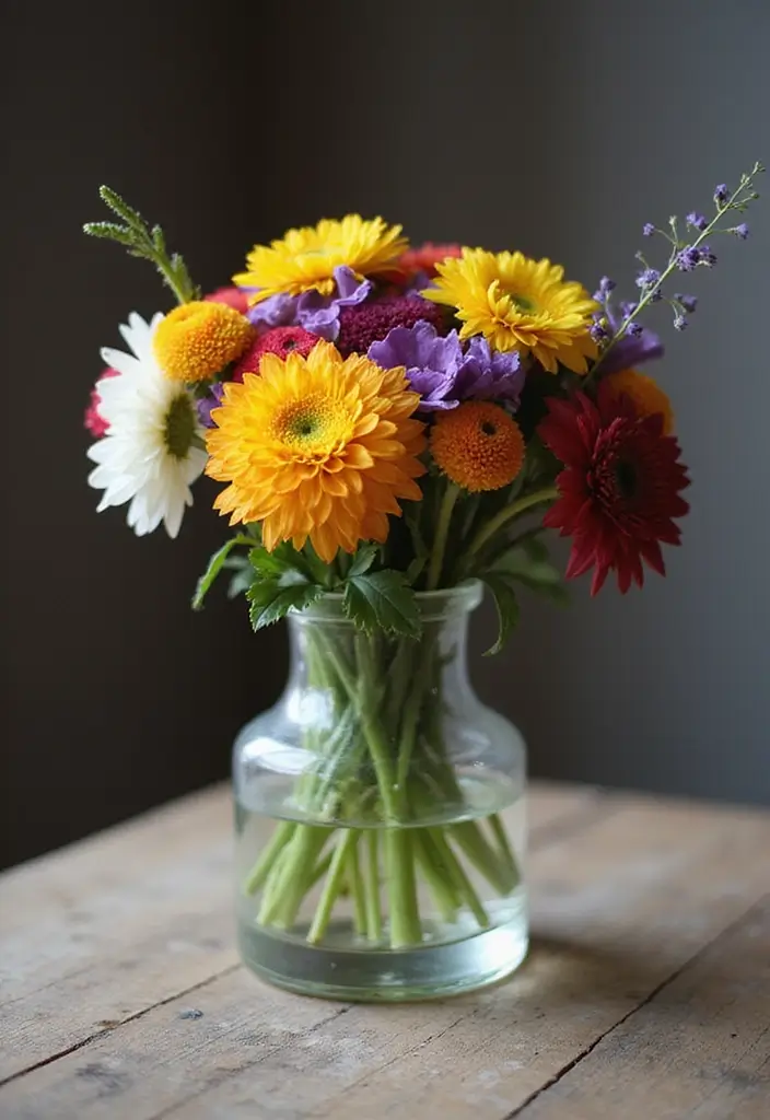 25 Glass Vase Centerpiece Ideas That Brighten Up Any Table - 9. Glass Vases with Edible Flowers