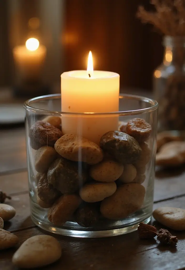 25 Glass Vase Christmas Decor Ideas for Holiday Inspiration 16 25 Glass Vase Christmas Decor Ideas for Holiday Inspiration - 10. Glass Vases with Scented Candles