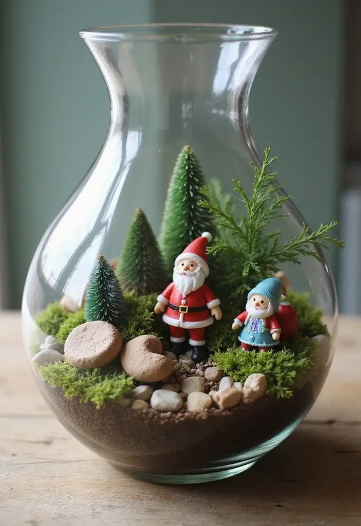 25 Glass Vase Christmas Decor Ideas for Holiday Inspiration 17 25 Glass Vase Christmas Decor Ideas for Holiday Inspiration - 11. Christmas Terrarium