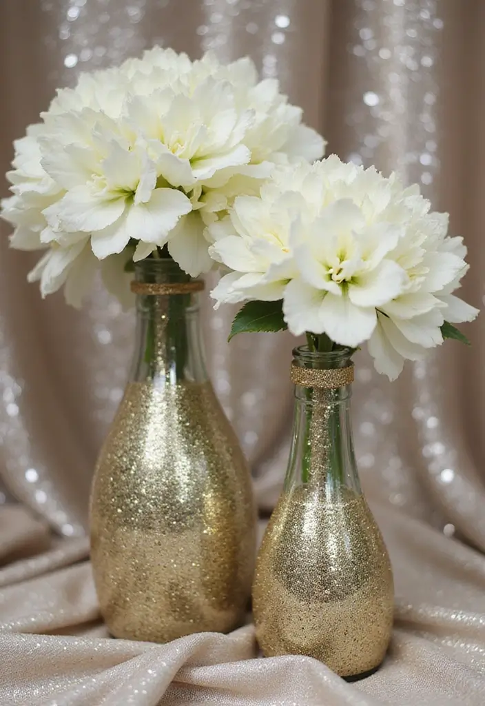 25 Glass Vase Christmas Decor Ideas for Holiday Inspiration 42 25 Glass Vase Christmas Decor Ideas for Holiday Inspiration - 22. Glitter and Glam Vases