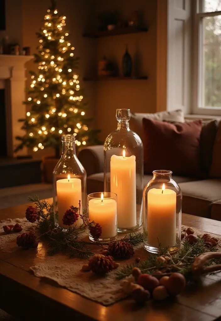25 Glass Vase Decor Ideas for Creative and Affordable Home Projects 112 25 Glass Vase Decor Ideas for Creative and Affordable Home Projects - 18. Glass Vases with Seasonal Candles