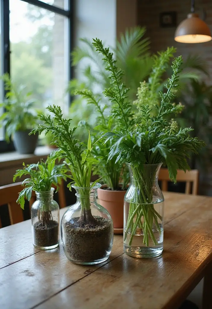 25 Glass Vase Decor Ideas for Creative and Affordable Home Projects 134 25 Glass Vase Decor Ideas for Creative and Affordable Home Projects - 24. Glass Vase Planters for Indoor Gardening