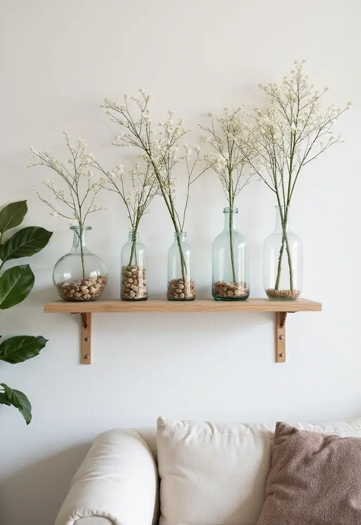 25 Glass Vase Decor Ideas for Creative and Affordable Home Projects 36 25 Glass Vase Decor Ideas for Creative and Affordable Home Projects - 6. Glass Vase Wall Art
