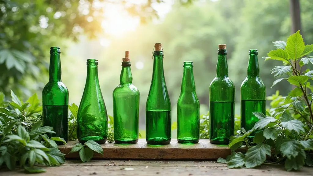 25 Green Glass Bottle Decor Ideas for Nature-Inspired Homes