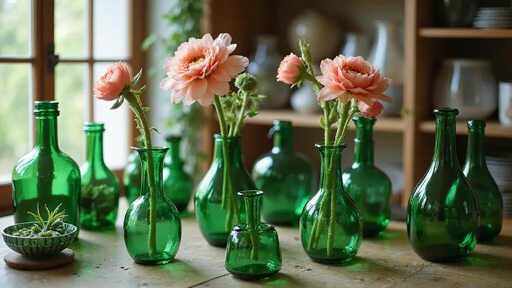 25 Green Glass Vase Decor Ideas That Bring the Outdoors In