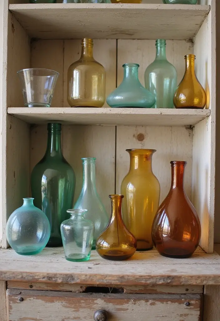 25 Recycled Glass Vase Decor Ideas for Sustainable Homes 45 25 Recycled Glass Vase Decor Ideas for Sustainable Homes - 13. Vintage Collection