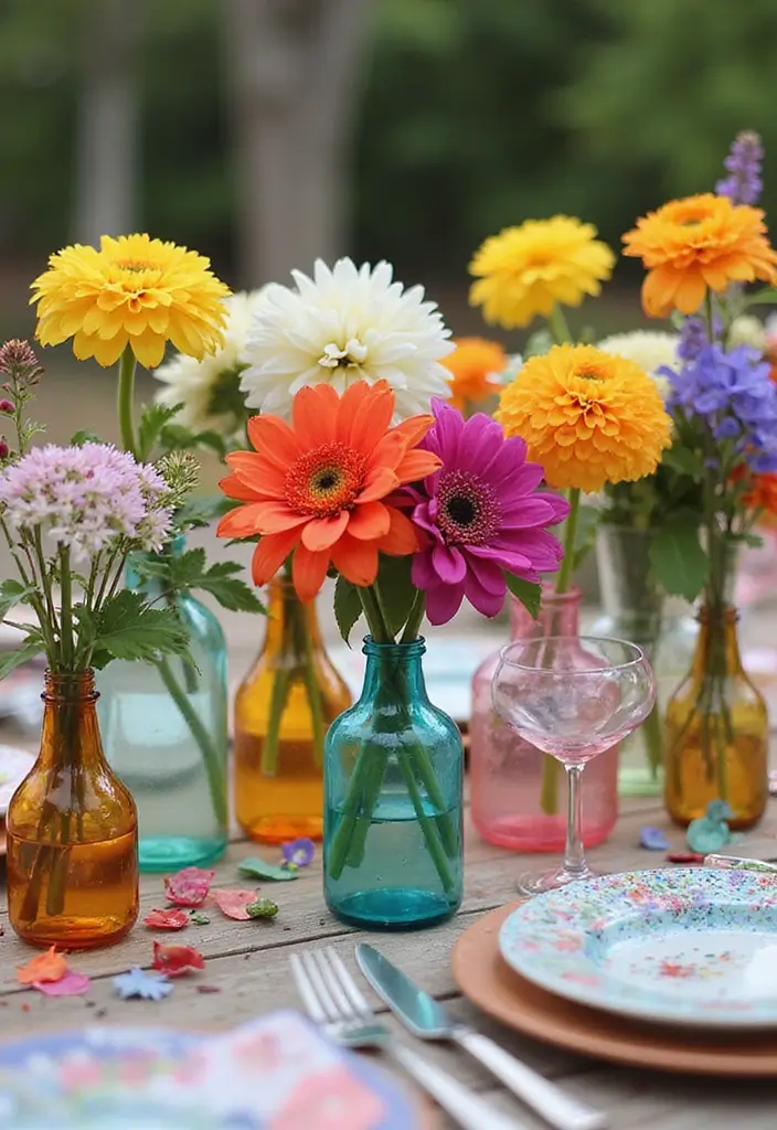 25 Recycled Glass Vase Decor Ideas for Sustainable Homes 77 25 Recycled Glass Vase Decor Ideas for Sustainable Homes - 25. Eco-Friendly Party Decor