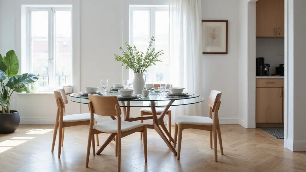 25 Round Glass Dining Table Decor Ideas That Feel Elegant and Airy