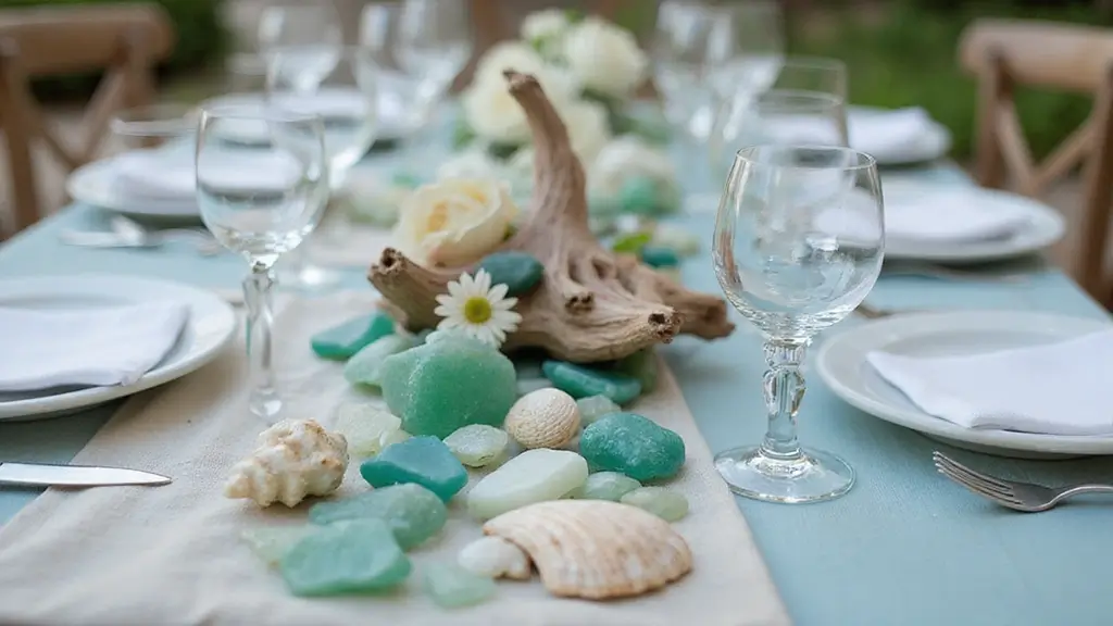 25 Sea Glass Wedding Table Decor Ideas for Coastal Celebrations